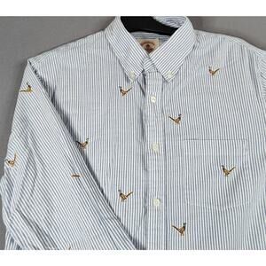 Brooks Brothers Men's Medium long sleeve button down shirt embroidered pheasants